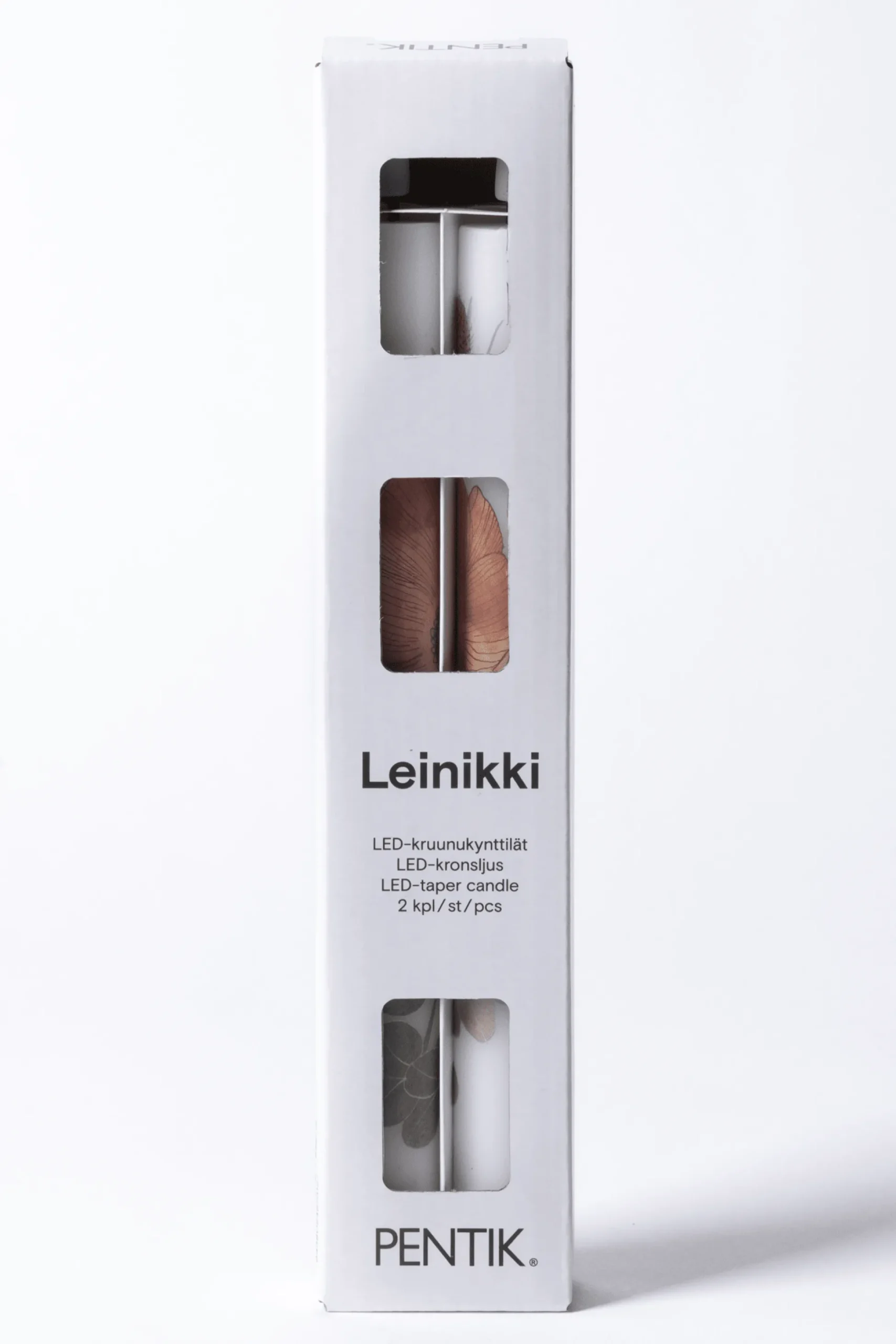 Leinikki Led-Kruunukynttilä 2 kpl/pkt