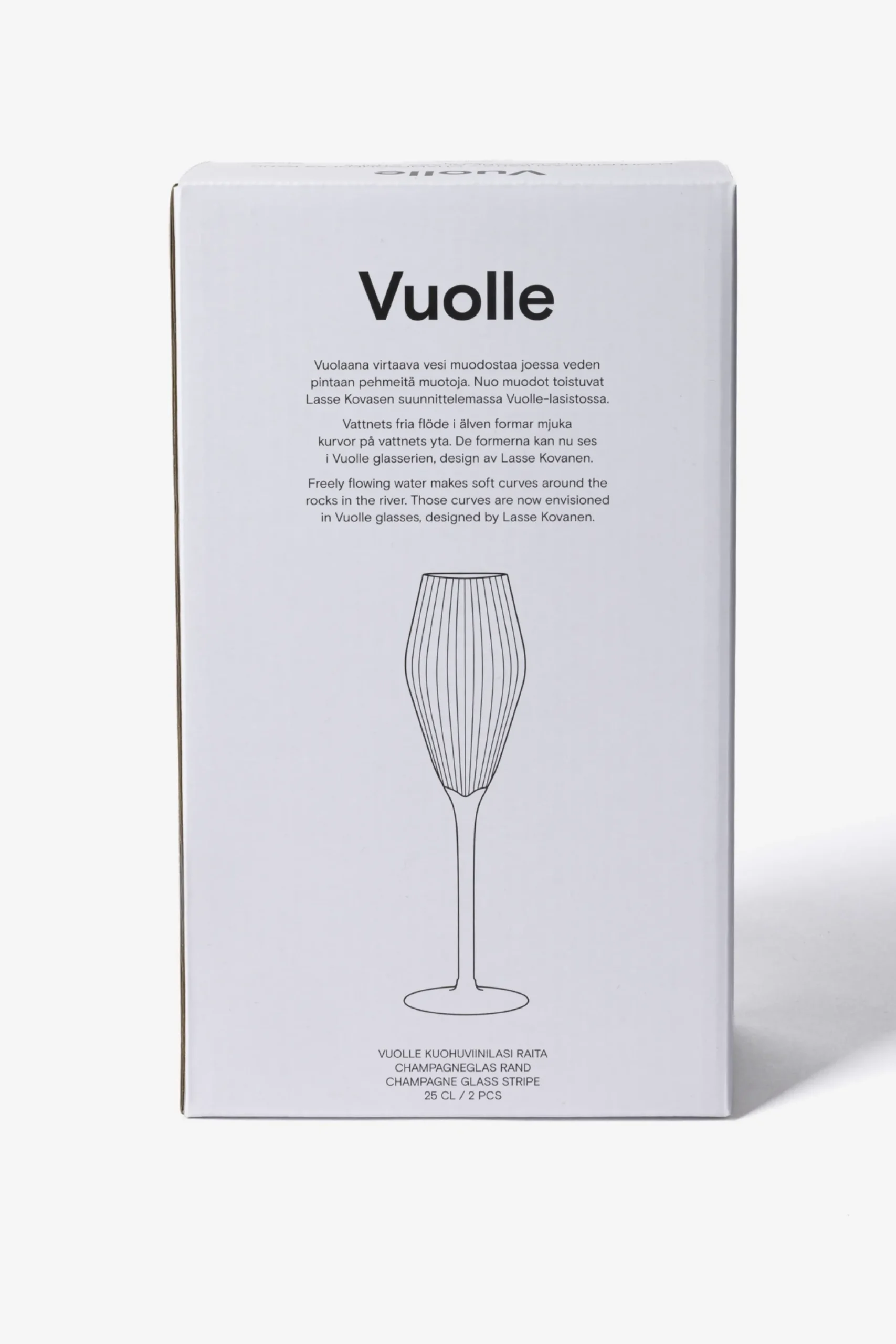 Vuolle Kuohuviinilasi Raita 2 kpl
