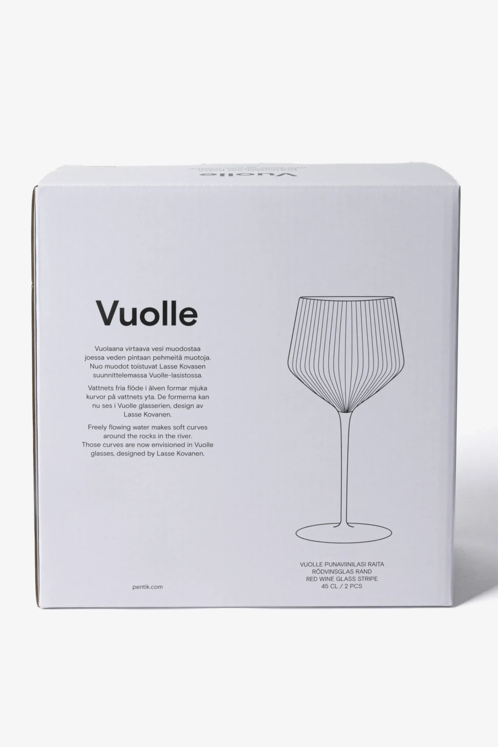 Vuolle Punaviinilasi Raita 2 kpl